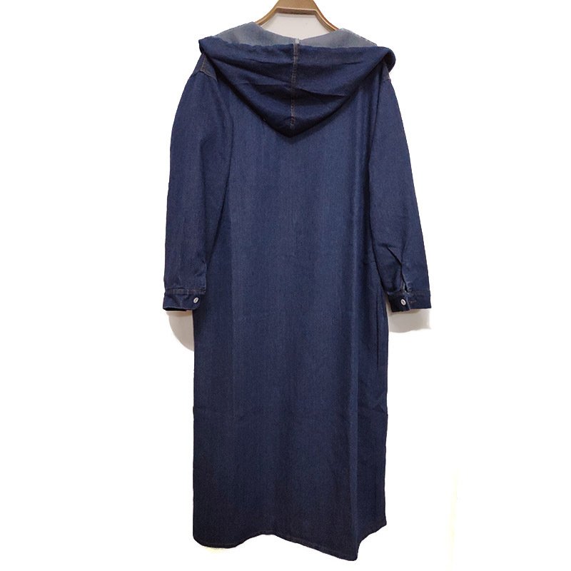 Lange Jeans Jas Vrouwen Hooded Kurtka Jeans Veste Jean Femme Demin Jaqueta Jeans Denim Jas Oversize Vrouwen Plus Size 4xl xxxxl