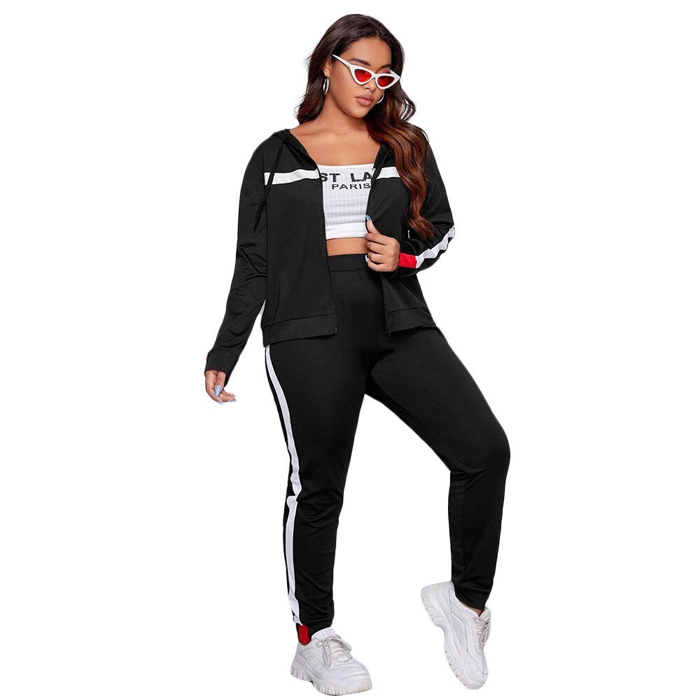 Vrouwen Sets Lange Mouwen Rits Hoodied Jacket Casual Sport Running Broek Streetwear Trainingspak Uitloper Vrouwen Set 2 Stuks Suits Vrouwen Sets Lange Mouwen Rits Hoodied Jacket Casual Sport Running Broek Streetwear Trainingspak Uitloper Vrouwen Set 2 Stuks Suits