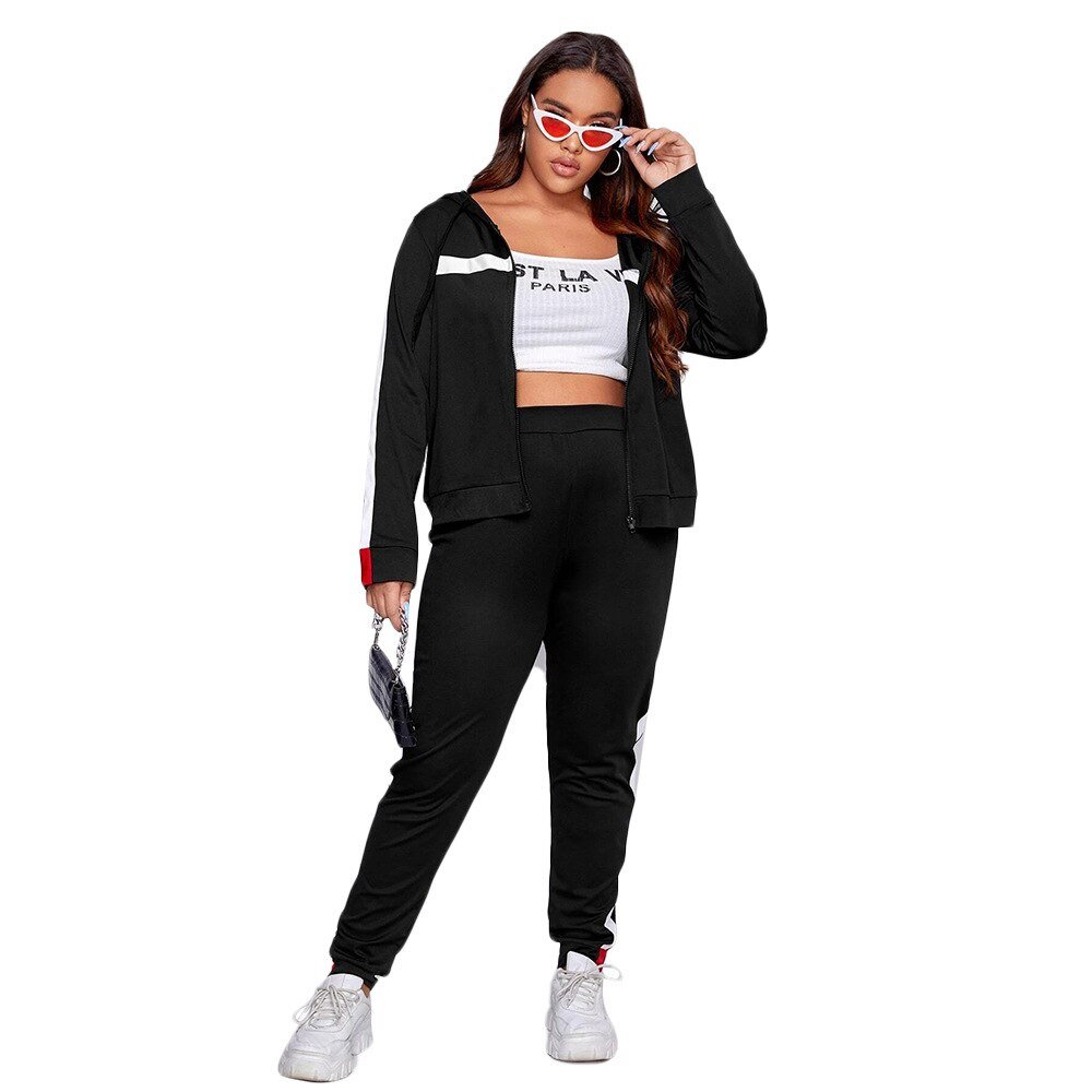 Vrouwen Sets Lange Mouwen Rits Hoodied Jacket Casual Sport Running Broek Streetwear Trainingspak Uitloper Vrouwen Set 2 Stuks Suits Vrouwen Sets Lange Mouwen Rits Hoodied Jacket Casual Sport Running Broek Streetwear Trainingspak Uitloper Vrouwen Set 2 Stuks Suits