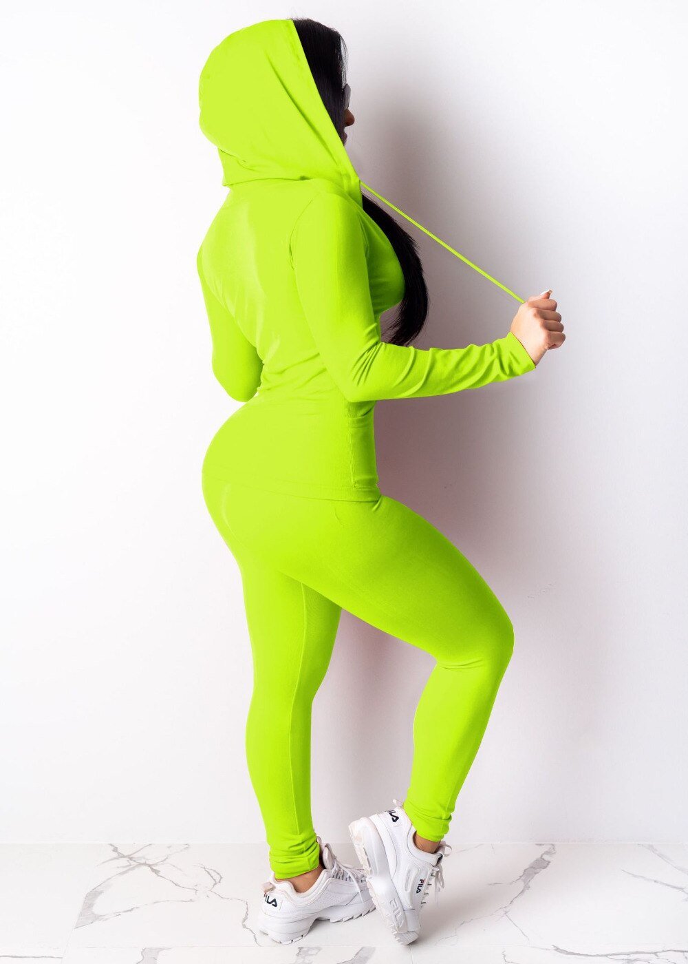 Tweedelige Set Trainingspak Vrouwen Festival Kleding Fall Winter Top + Broek Zweet Suits Neon 2 Stuk Outfits Bijpassende Sets plus Size