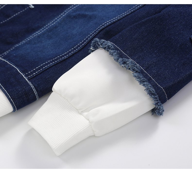 Heren Capuchon Denim Jas Potlood Broek 2 Stuks Set Korte Jongens Jassen Jeans Broek Voor Lente Herfst Kleding c78 Heren Capuchon Denim Jas Potlood Broek 2 Stuks Set Korte Jongens Jassen Jeans Broek Voor Lente Herfst Kleding c78