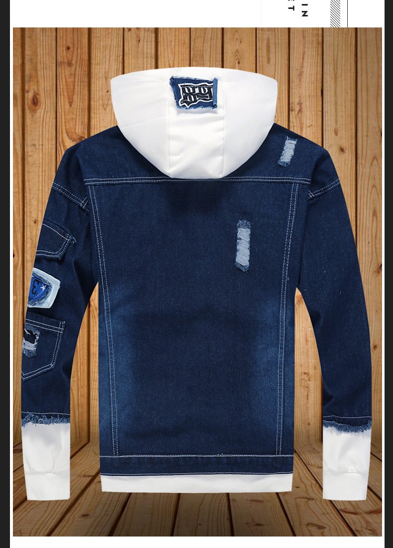 Heren Capuchon Denim Jas Potlood Broek 2 Stuks Set Korte Jongens Jassen Jeans Broek Voor Lente Herfst Kleding c78 Heren Capuchon Denim Jas Potlood Broek 2 Stuks Set Korte Jongens Jassen Jeans Broek Voor Lente Herfst Kleding c78