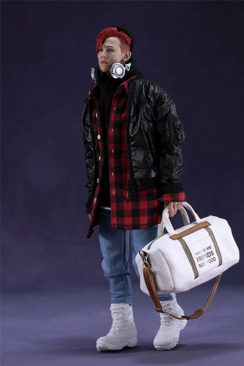 1/6 Mannen Mode Vlucht Jas Sets Lederen Jas Jeans Laarzen Model Voor 12 Inch Bigbang Kleding Accessoire