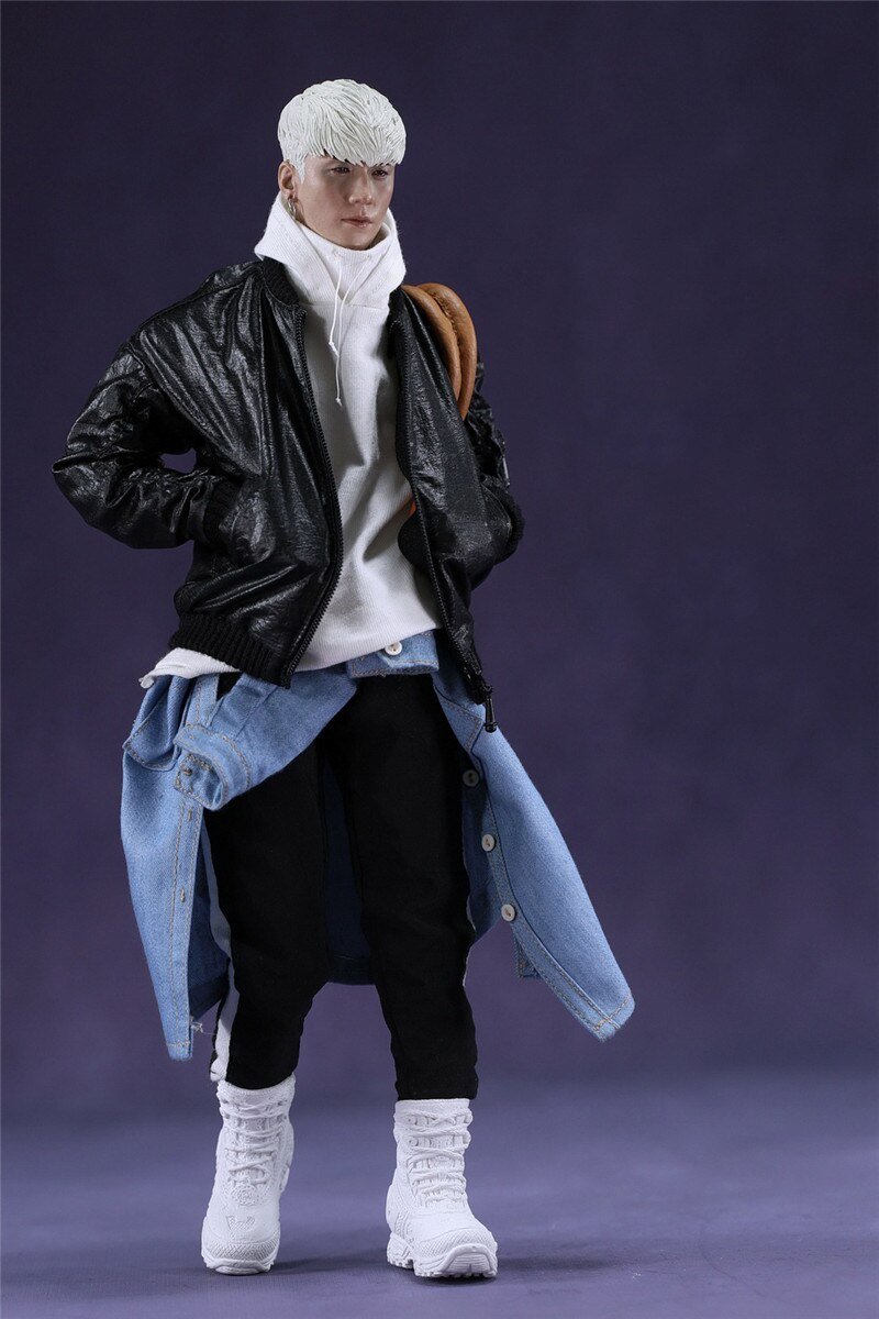 1/6 Mannen Mode Vlucht Jas Sets Lederen Jas Jeans Laarzen Model Voor 12 Inch Bigbang Kleding Accessoire