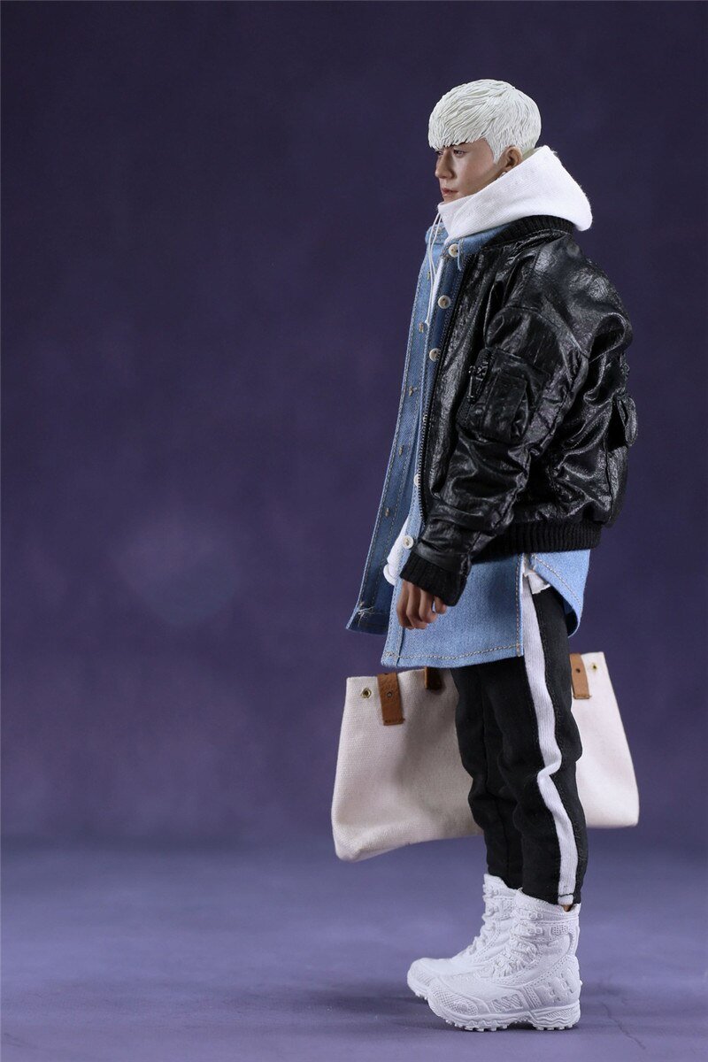 1/6 Mannen Mode Vlucht Jas Sets Lederen Jas Jeans Laarzen Model Voor 12 Inch Bigbang Kleding Accessoire