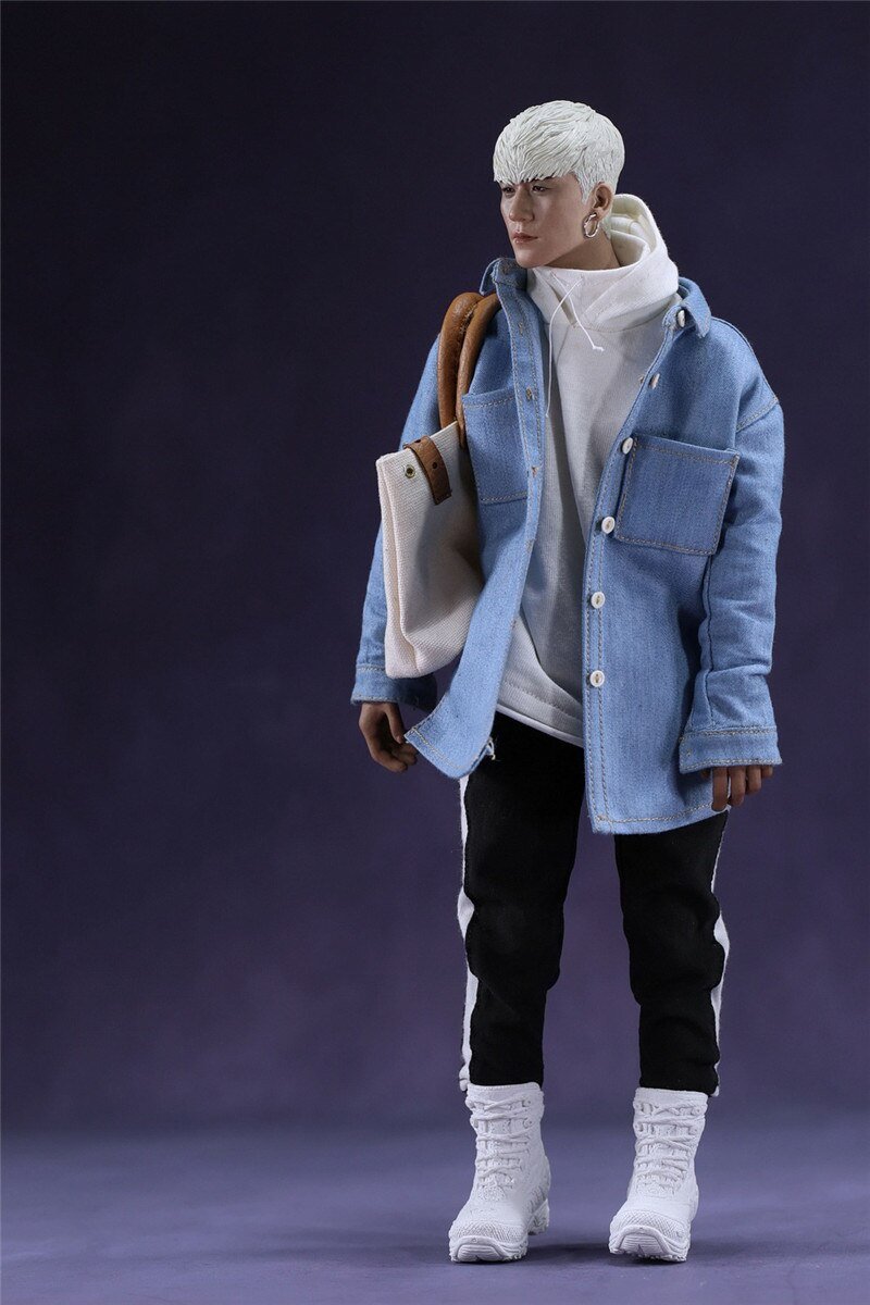 1/6 Mannen Mode Vlucht Jas Sets Lederen Jas Jeans Laarzen Model Voor 12 Inch Bigbang Kleding Accessoire