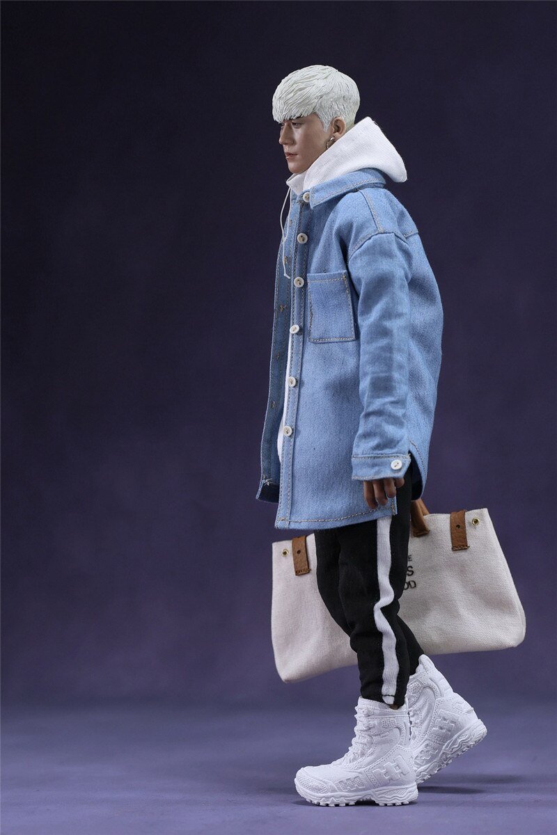 1/6 Mannen Mode Vlucht Jas Sets Lederen Jas Jeans Laarzen Model Voor 12 Inch Bigbang Kleding Accessoire