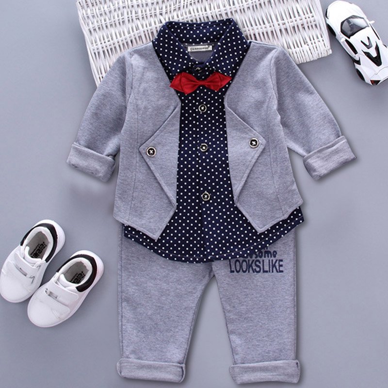 Kinderkleding Herfst Winter Jongens Sport Pak Baby Jongens Kleding Jongens Sets Kinderen Kleding Denim Jas + T-shirt + Jeans 3Pcs Outfits