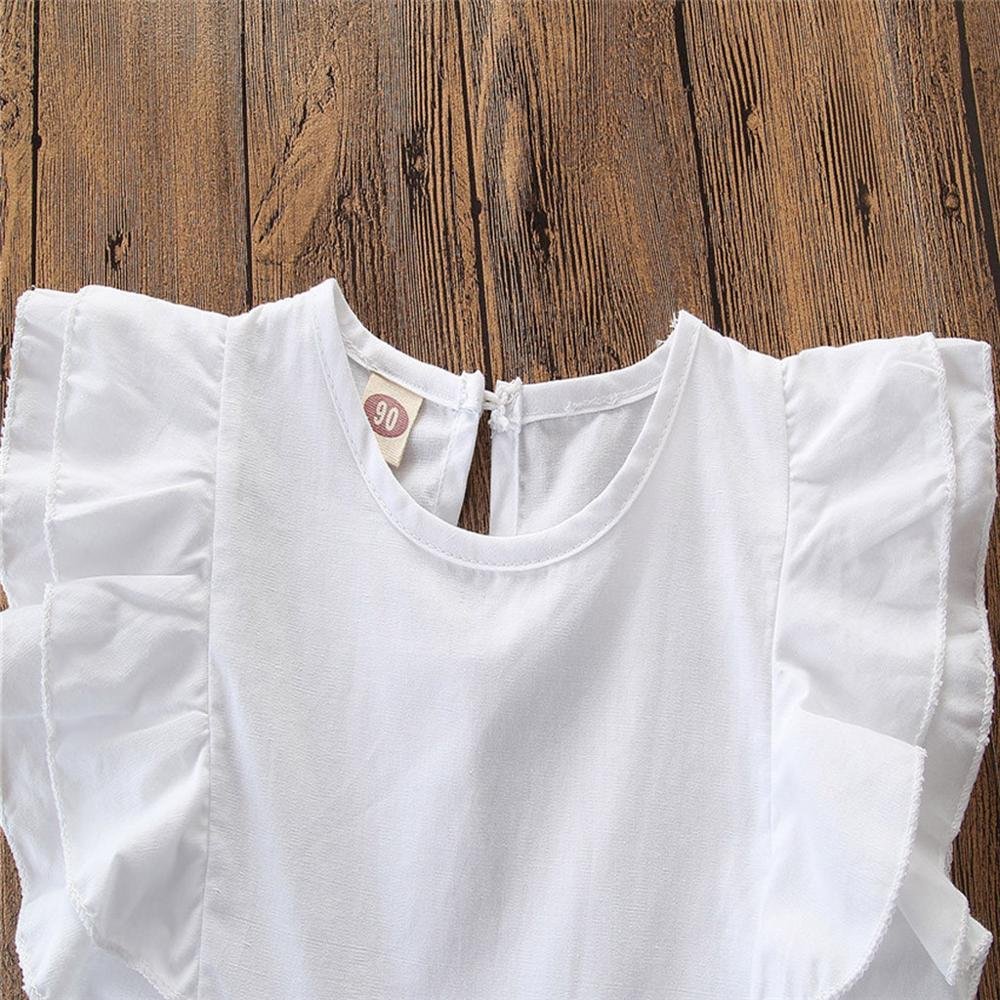 Mode Peuter Kinderen Baby Meisjes Solid Korte Mouw T-shirt Tops + Parel Denim Broek Jeans Set Meisjes Outfits Popeline Kleding Mode Peuter Kinderen Baby Meisjes Solid Korte Mouw T-shirt Tops + Parel Denim Broek Jeans Set Meisjes Outfits Popeline Kleding