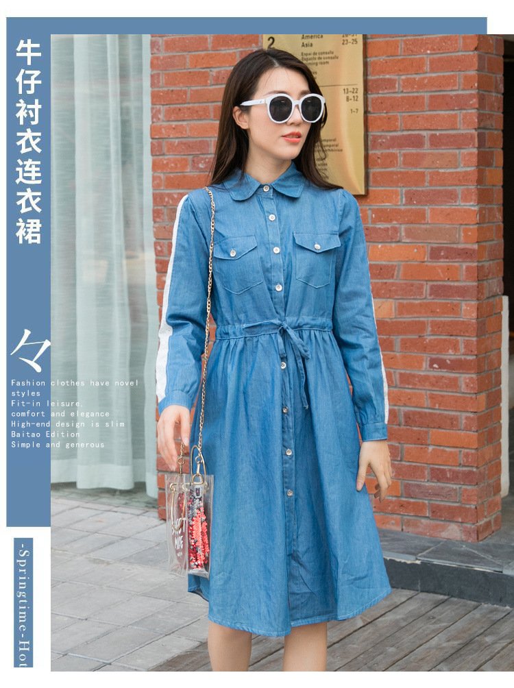 2020 Koreaanse Casual Styel Moeder Dochter Jeans Jurk Familie Bijpassende Denim Shirts Blouse Jassen Vader Moeder Zoon Outfits