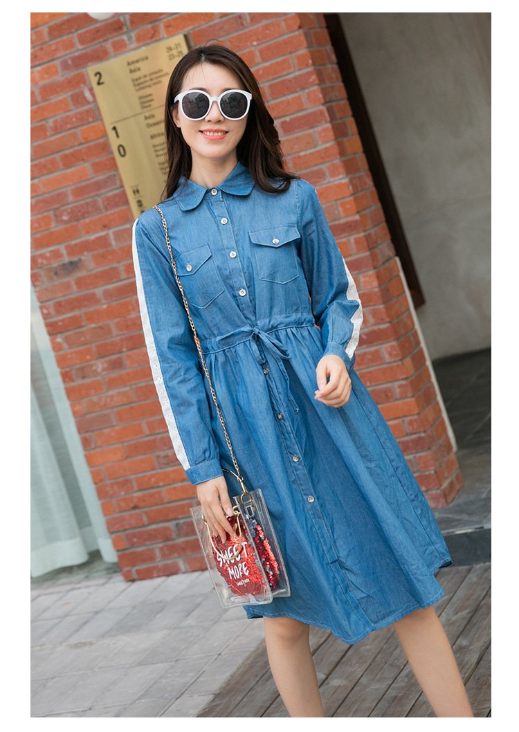 2020 Koreaanse Casual Styel Moeder Dochter Jeans Jurk Familie Bijpassende Denim Shirts Blouse Jassen Vader Moeder Zoon Outfits