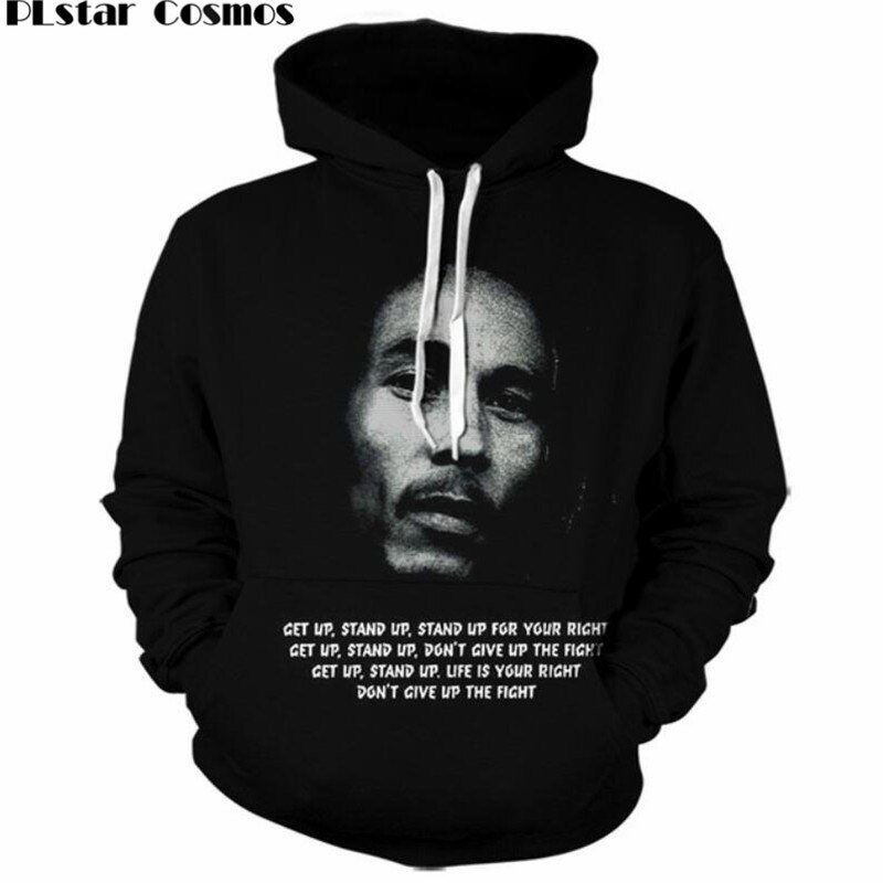 Nieuwste Mode Reggae Koning Bob Marley 3D Print Vrouwen Mannen Hooded Hoodies Sweatshirts Trui Harajuku Hip Hop top plus size