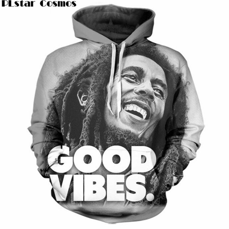 Nieuwste Mode Reggae Koning Bob Marley 3D Print Vrouwen Mannen Hooded Hoodies Sweatshirts Trui Harajuku Hip Hop top plus size