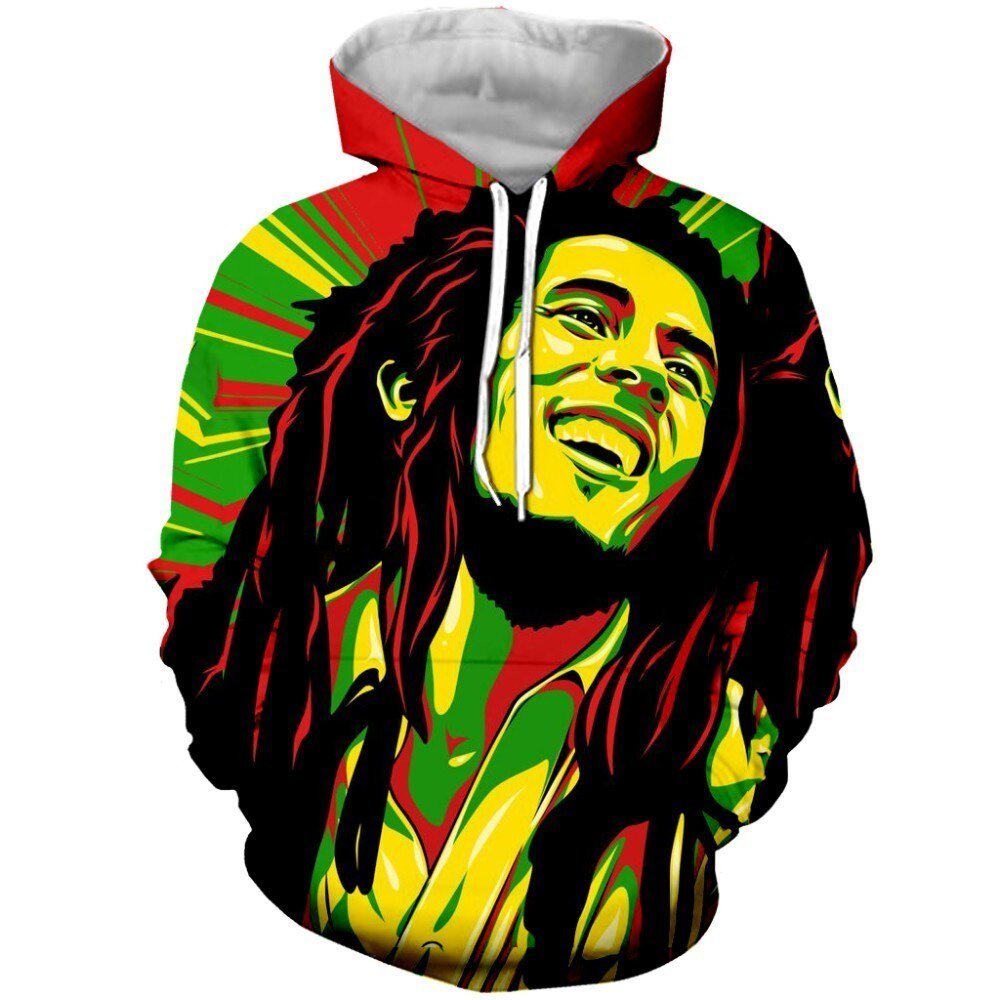 Nieuwste Mode Reggae Koning Bob Marley 3D Print Vrouwen Mannen Hooded Hoodies Sweatshirts Trui Harajuku Hip Hop top plus size