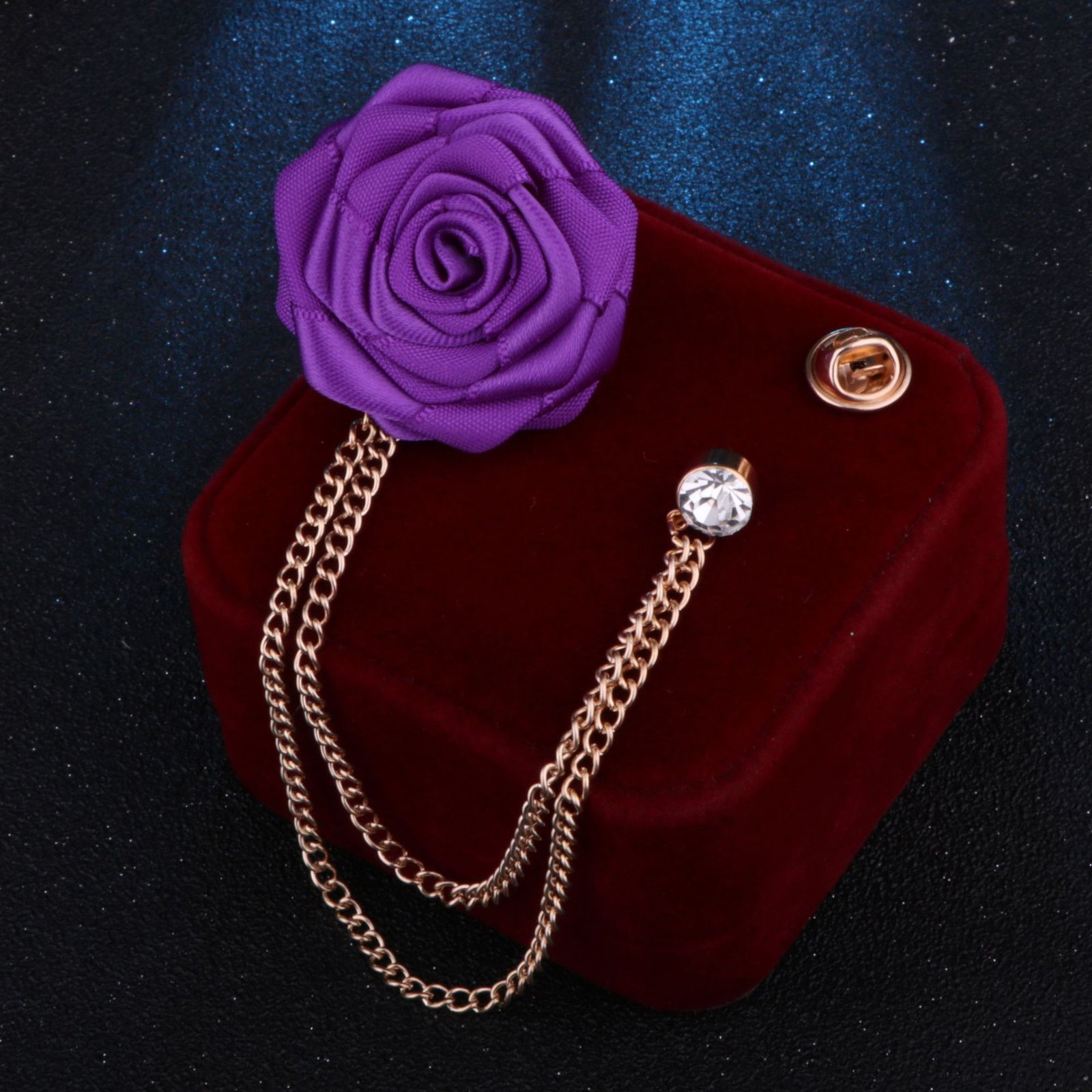 Koreaanse Bruidegom Bruiloft Broches Doek Art Hand-Made Rose Bloem Broche Revers Pin Badge Kwastje Ketting Mannen Pak accessoires