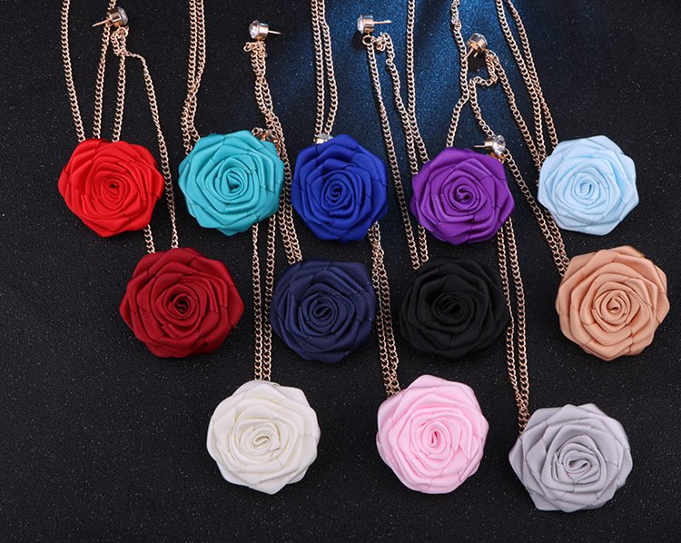 Koreaanse Bruidegom Bruiloft Broches Doek Art Hand-Made Rose Bloem Broche Revers Pin Badge Kwastje Ketting Mannen Pak accessoires