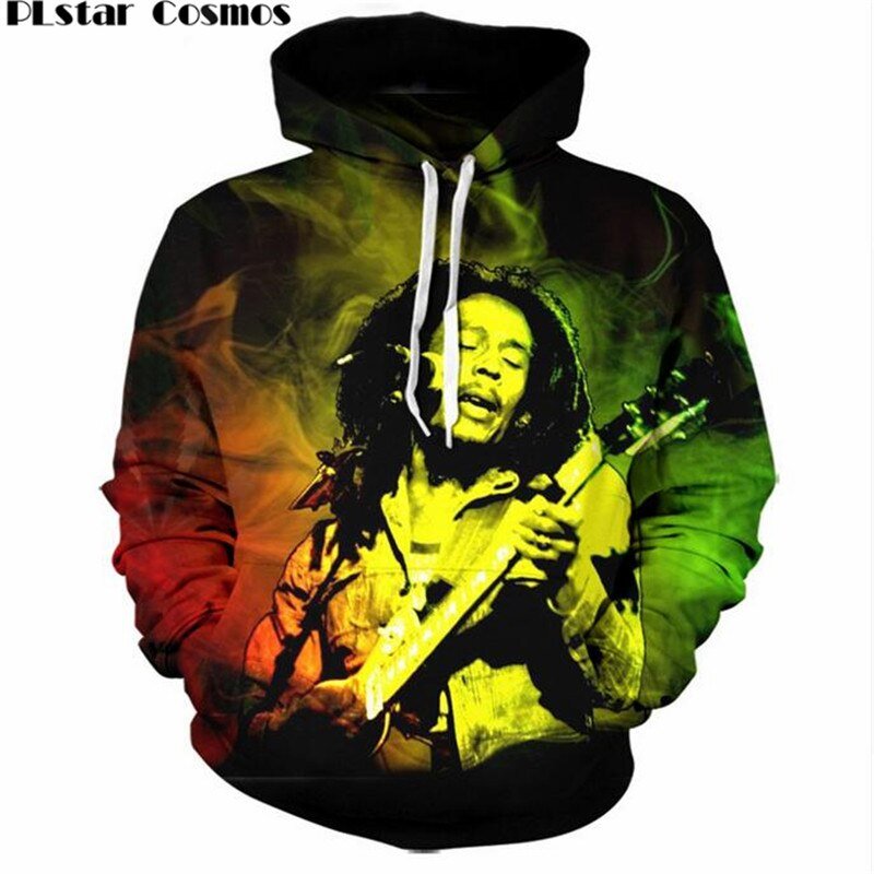 Plstar Cosmos 3D Hoodies Mannen/Vrouwen Reggae Star Bob Marley Sweatshirt Print Hip Hop Hoodie Vrouwen/Mannen Maat s-5XL Drop Shipping