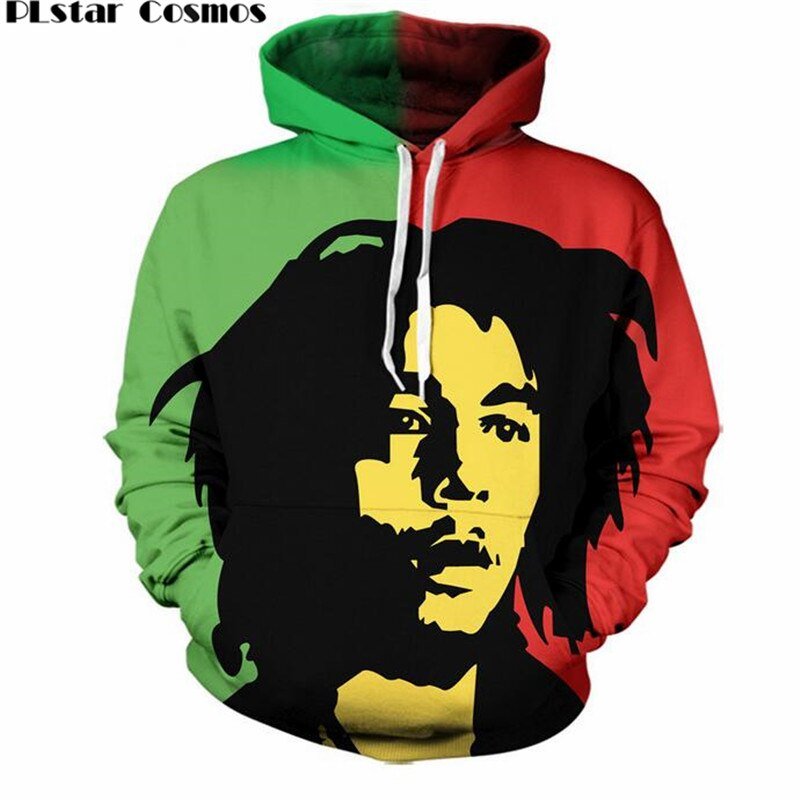 Plstar Cosmos 3D Hoodies Mannen/Vrouwen Reggae Star Bob Marley Sweatshirt Print Hip Hop Hoodie Vrouwen/Mannen Maat s-5XL Drop Shipping