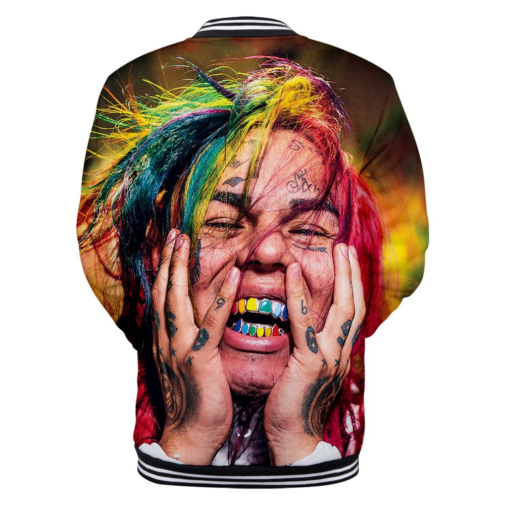 Wintet Mens Bomber Jassen 2019 Hip Hop Rapper Tekashi 69 6ix9ine 3D Baseball Jas Mannelijke Vrouwelijke Tekashi69 Mannen Hoodie Sweatshirt