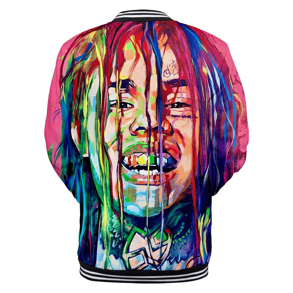 Wintet Mens Bomber Jassen 2019 Hip Hop Rapper Tekashi 69 6ix9ine 3D Baseball Jas Mannelijke Vrouwelijke Tekashi69 Mannen Hoodie Sweatshirt