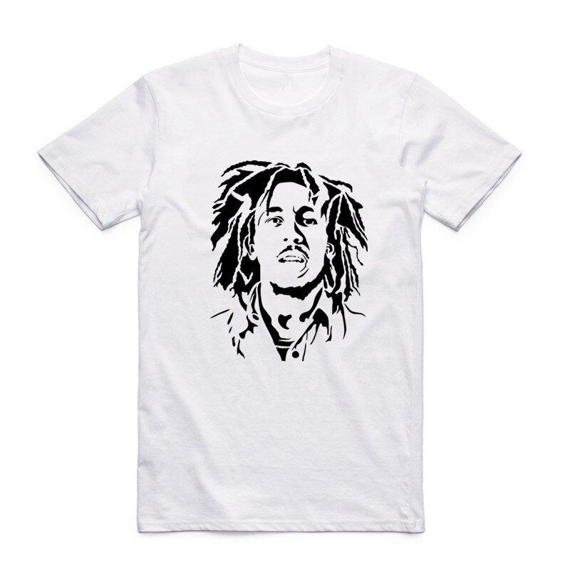 Aziatische Grootte Mannen Vrouwen Printing Bob Marley Mode T-shirt O-hals Korte Mouwen Jamaica singer Reggae Rastafari T-shirt HCP4118