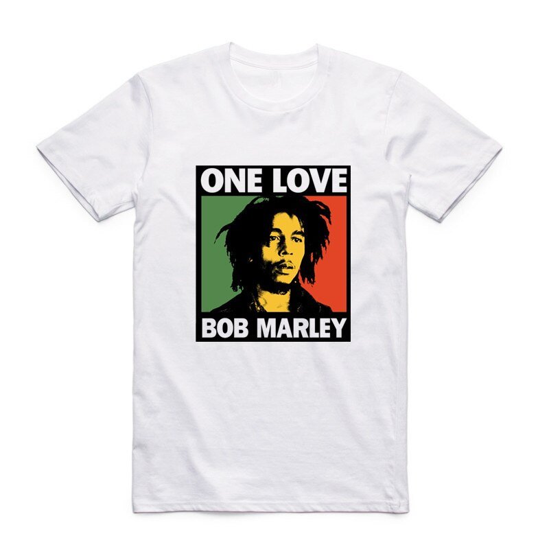 Aziatische Grootte Mannen Vrouwen Printing Bob Marley Mode T-shirt O-hals Korte Mouwen Jamaica singer Reggae Rastafari T-shirt HCP4118