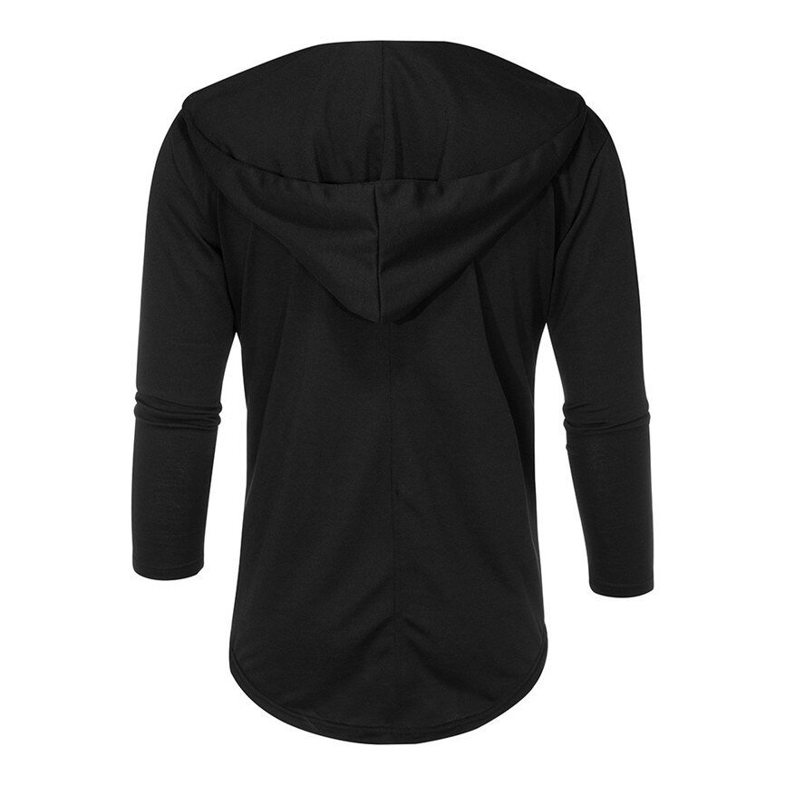 Casual mannen Jassen Mannen Splicing Hooded Solid Trenchcoat Jas Vest Met Lange Mouwen Uitloper Blouse Man Jas # FU