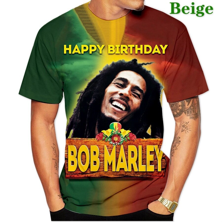Nieuwe Designe Bob Marley 3d Print Cool T-shirt Mannen/Vrouwen Plus Size XS-5XL Nieuwe Designe Bob Marley 3d Print Cool T-shirt Mannen/Vrouwen Plus Size XS-5XL
