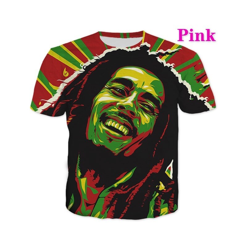 Nieuwe Designe Bob Marley 3d Print Cool T-shirt Mannen/Vrouwen Plus Size XS-5XL Nieuwe Designe Bob Marley 3d Print Cool T-shirt Mannen/Vrouwen Plus Size XS-5XL