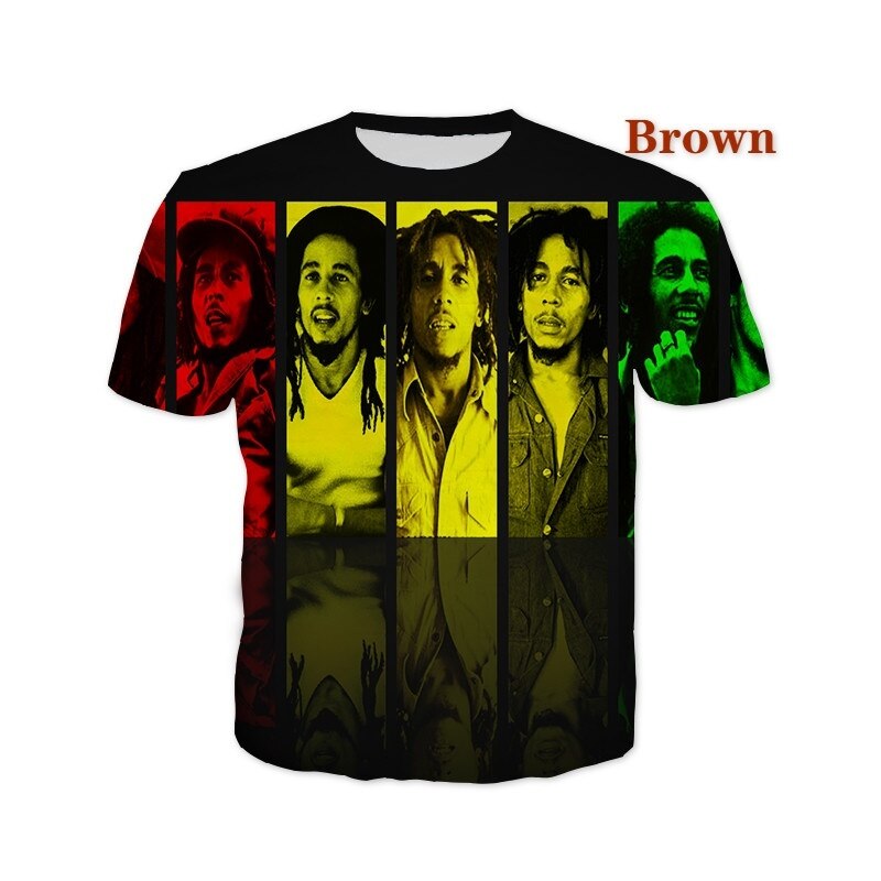Nieuwe Designe Bob Marley 3d Print Cool T-shirt Mannen/Vrouwen Plus Size XS-5XL Nieuwe Designe Bob Marley 3d Print Cool T-shirt Mannen/Vrouwen Plus Size XS-5XL
