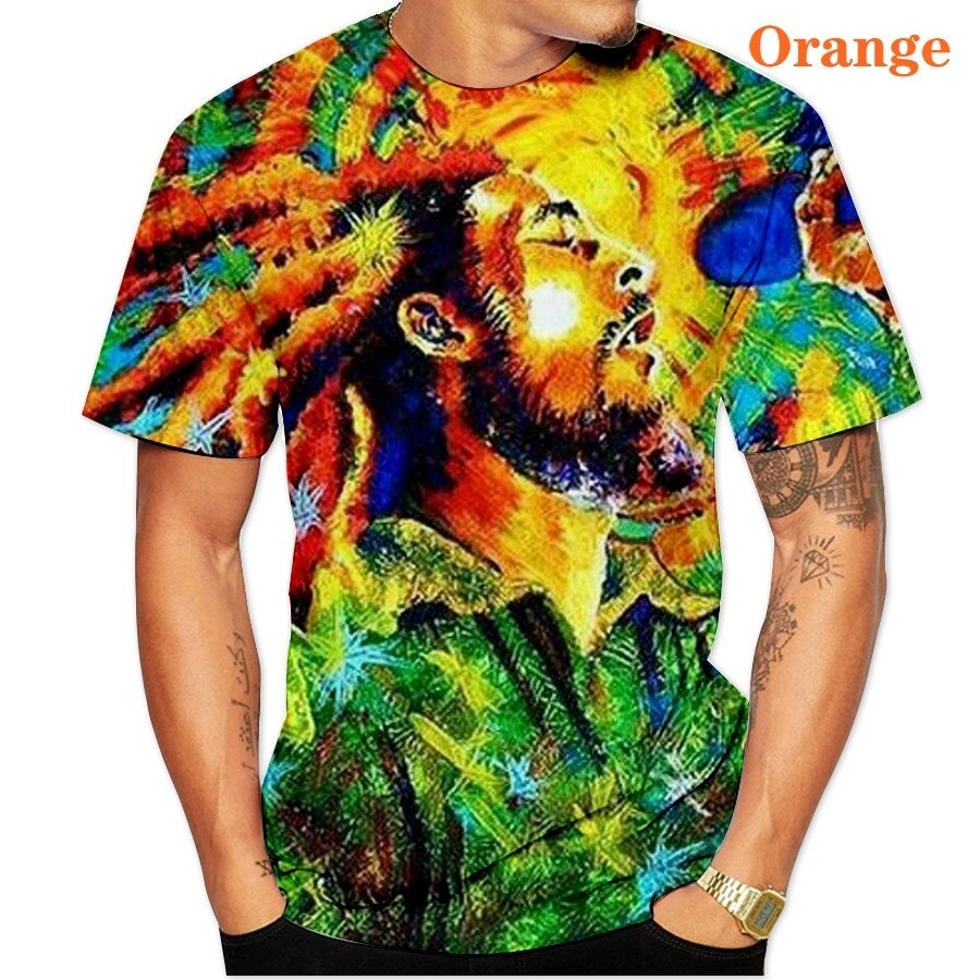 Nieuwe Designe Bob Marley 3d Print Cool T-shirt Mannen/Vrouwen Plus Size XS-5XL Nieuwe Designe Bob Marley 3d Print Cool T-shirt Mannen/Vrouwen Plus Size XS-5XL