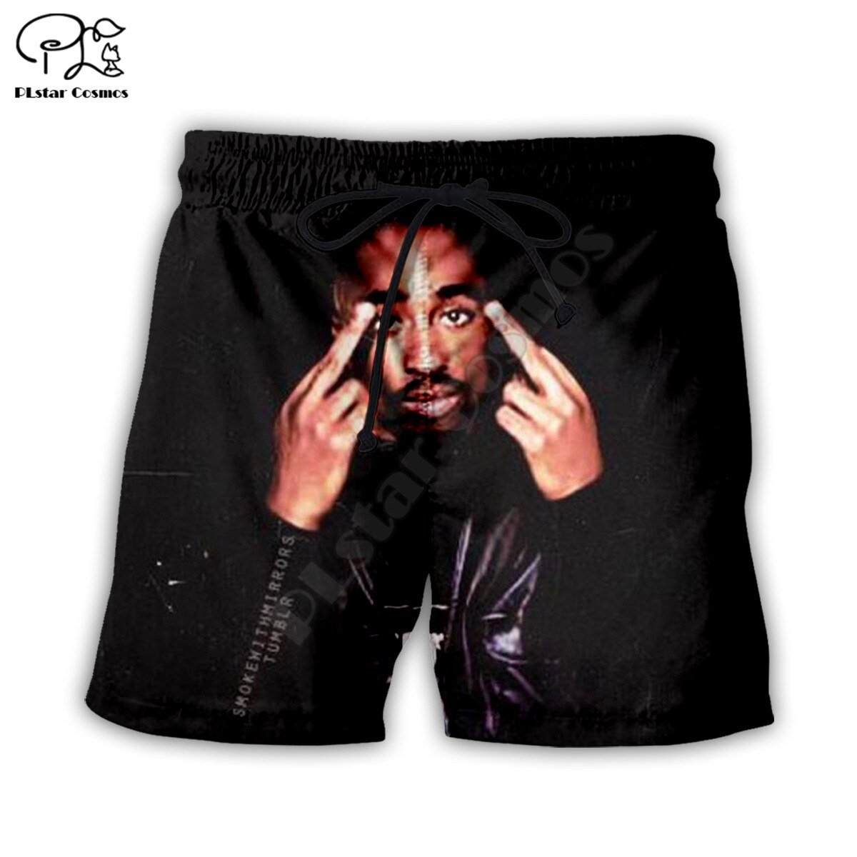 Plstar Cosmos Rapper 2pac Heren Shorts Zomer Casual Shorts Harajuku 3D Gedrukt Losse Cool Strand Comfortabele Stijl-1