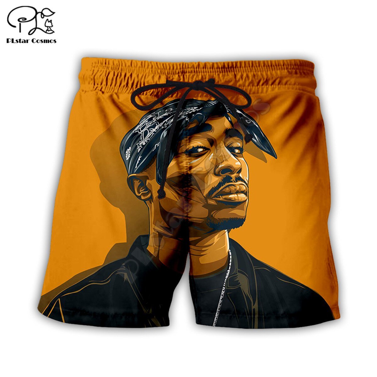 Plstar Cosmos Rapper 2pac Heren Shorts Zomer Casual Shorts Harajuku 3D Gedrukt Losse Cool Strand Comfortabele Stijl-1