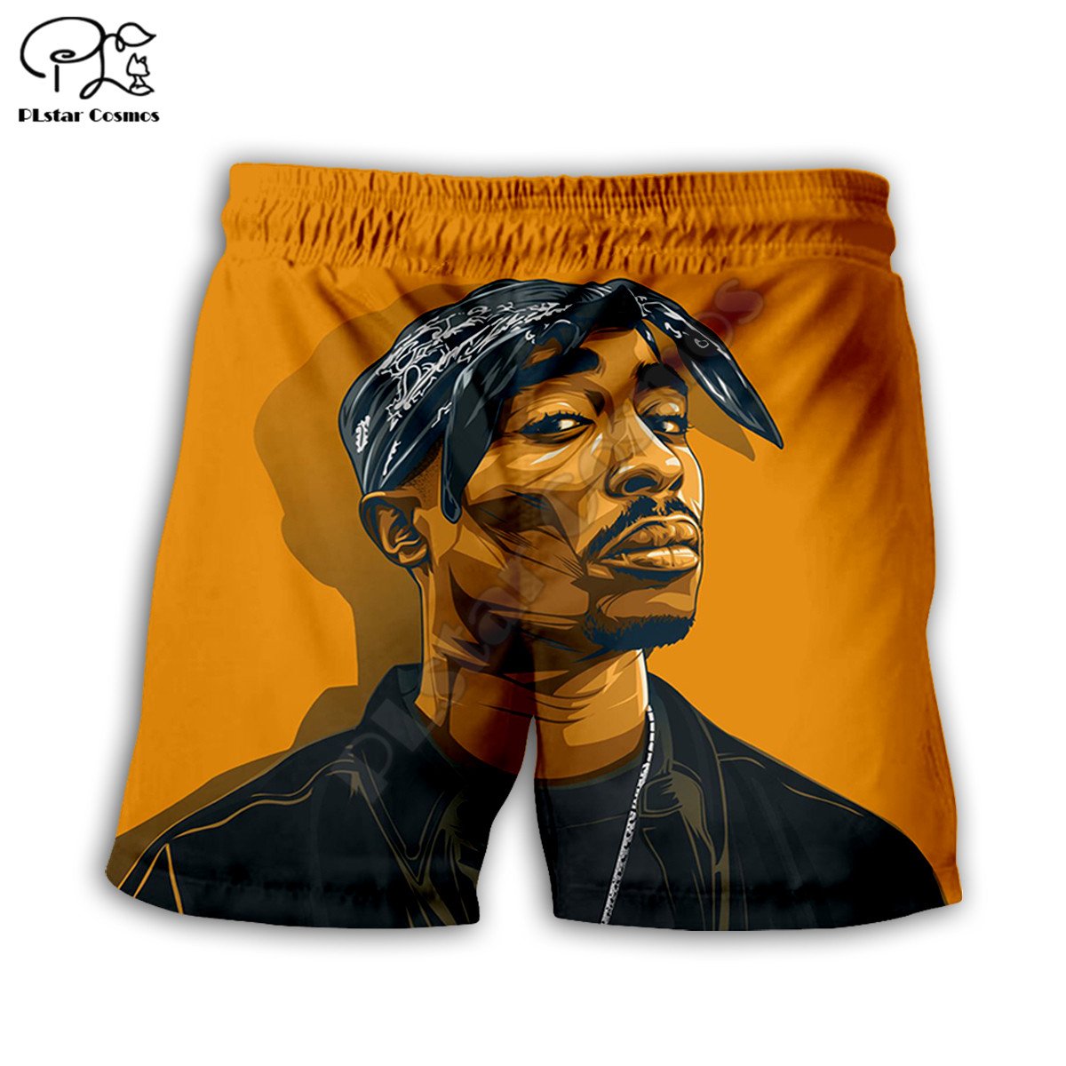 Plstar Cosmos Rapper 2pac Heren Shorts Zomer Casual Shorts Harajuku 3D Gedrukt Losse Cool Strand Comfortabele Stijl-1