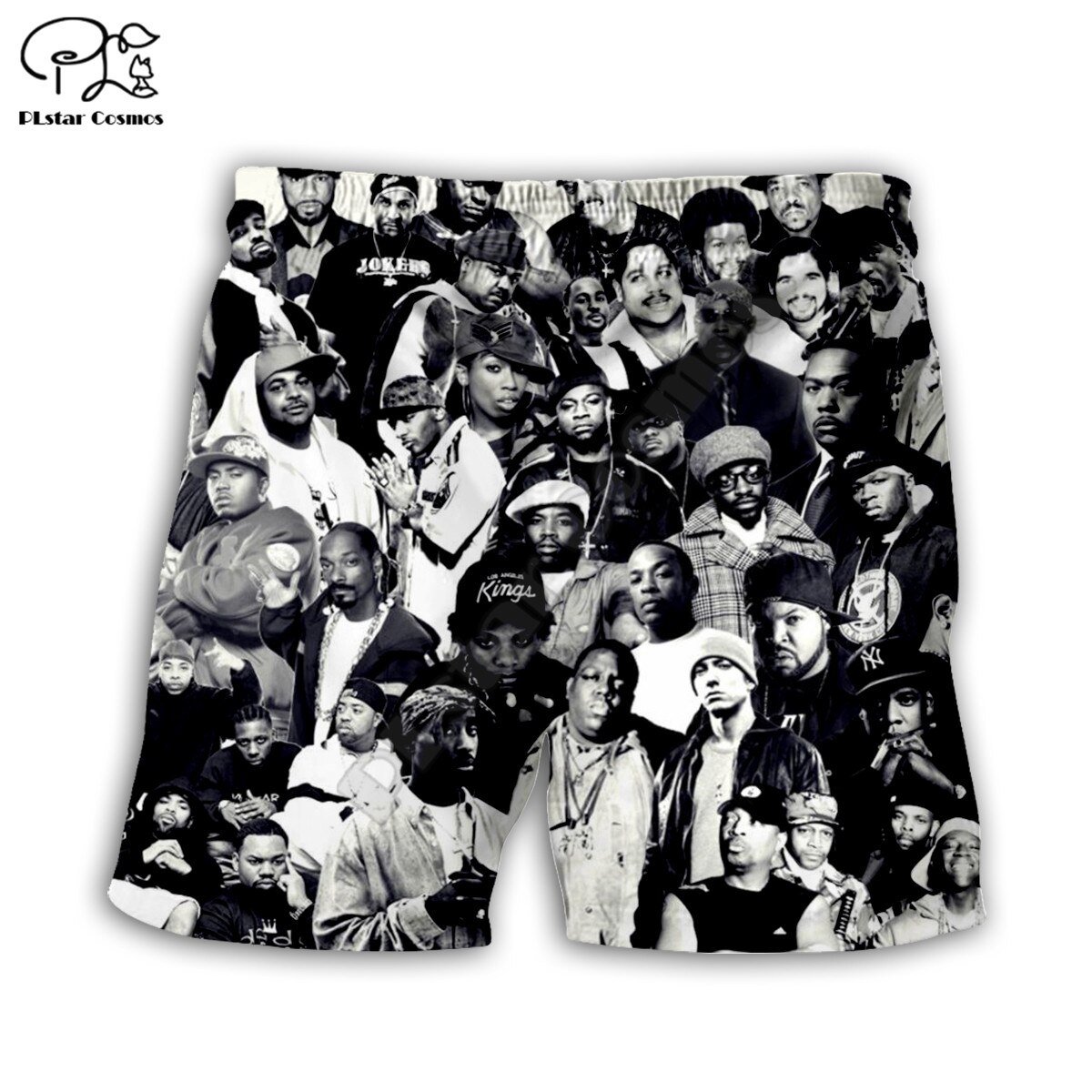Plstar Cosmos Rapper 2pac Heren Shorts Zomer Casual Shorts Harajuku 3D Gedrukt Losse Cool Strand Comfortabele Stijl-1