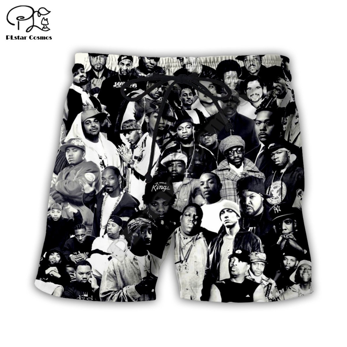 Plstar Cosmos Rapper 2pac Heren Shorts Zomer Casual Shorts Harajuku 3D Gedrukt Losse Cool Strand Comfortabele Stijl-1