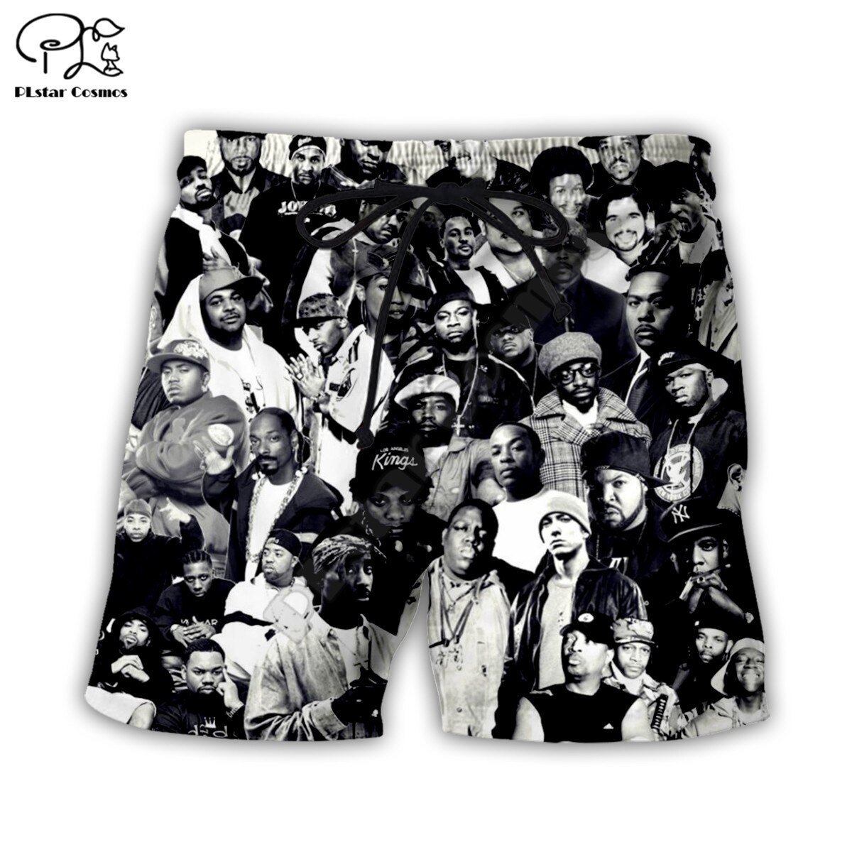Plstar Cosmos Rapper 2pac Heren Shorts Zomer Casual Shorts Harajuku 3D Gedrukt Losse Cool Strand Comfortabele Stijl-1