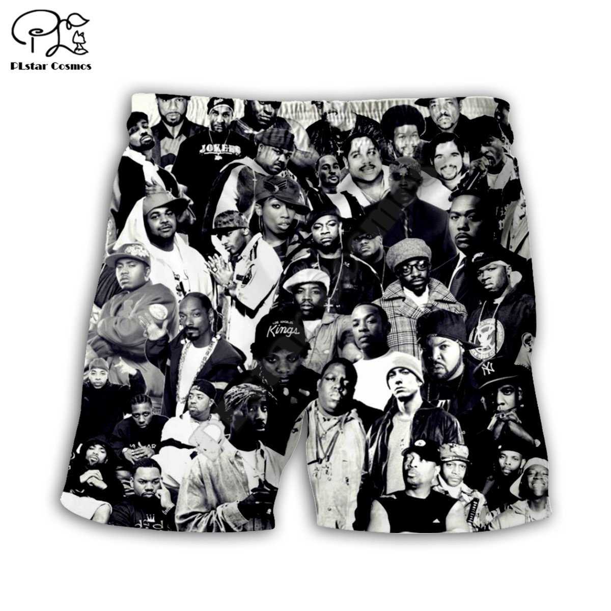 Plstar Cosmos Rapper 2pac Heren Shorts Zomer Casual Shorts Harajuku 3D Gedrukt Losse Cool Strand Comfortabele Stijl-1