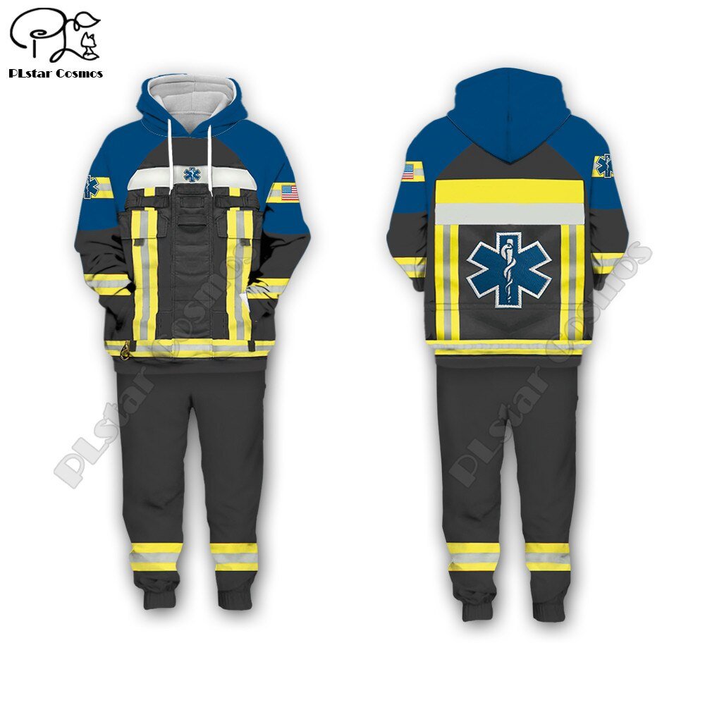 Mannen Voor Vrouwen Brandweer 3d Alle Ove Gedrukt Set Hoodie Sweater Jas Unisex Streetwear Casual Trainingspak Cosplay Kostuums Stijl-2