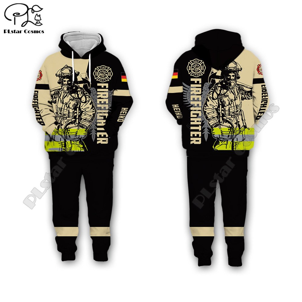 Mannen Voor Vrouwen Brandweer 3d Alle Ove Gedrukt Set Hoodie Sweater Jas Unisex Streetwear Casual Trainingspak Cosplay Kostuums Stijl-2
