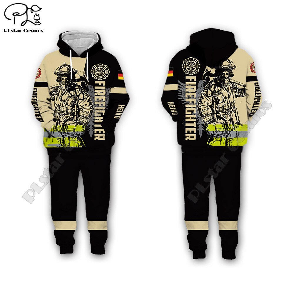 Mannen Voor Vrouwen Brandweer 3d Alle Ove Gedrukt Set Hoodie Sweater Jas Unisex Streetwear Casual Trainingspak Cosplay Kostuums Stijl-2