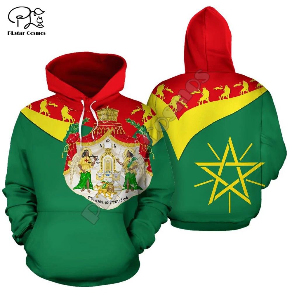 Mannen Aithiops Ethiopië Vlag 3d Print Capuchon Lange Mouwen Sweatshirts Jas Trui Trainingspak Met Capuchon Hoody Herfst Uitloper