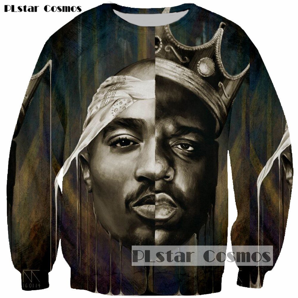 Plstar Cosmos 2Pac Rapper Tupac Shakur 3D Sweatshirt Mannen/Vrouwen Unisex Sweatshirt Mode Trainingspak Sportkleding Hip Hop Trui