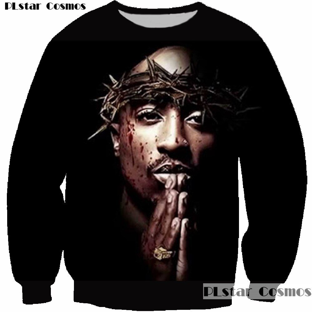 Plstar Cosmos Trui Hip Hop Rock Zanger Mannen Vrouwen Sweatshirt Hoodies 3D Print 2pac Tupac Shakur Lange Mouwen Kleding Plus