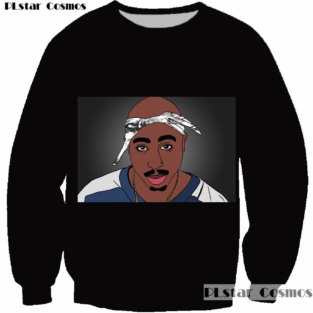 Plstar Cosmos Trui Hip Hop Rock Zanger Mannen Vrouwen Sweatshirt Hoodies 3D Print 2pac Tupac Shakur Lange Mouwen Kleding Plus