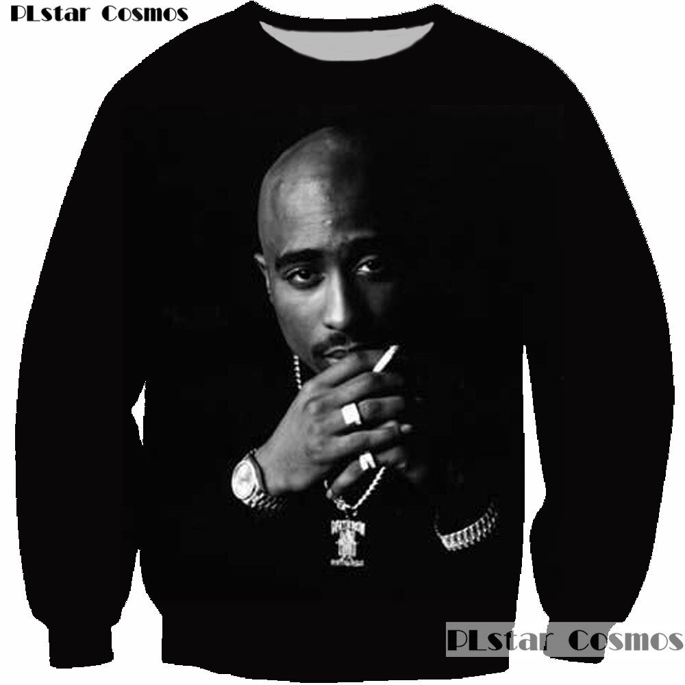 Plstar Cosmos Trui Hip Hop Rock Zanger Mannen Vrouwen Sweatshirt Hoodies 3D Print 2pac Tupac Shakur Lange Mouwen Kleding Plus