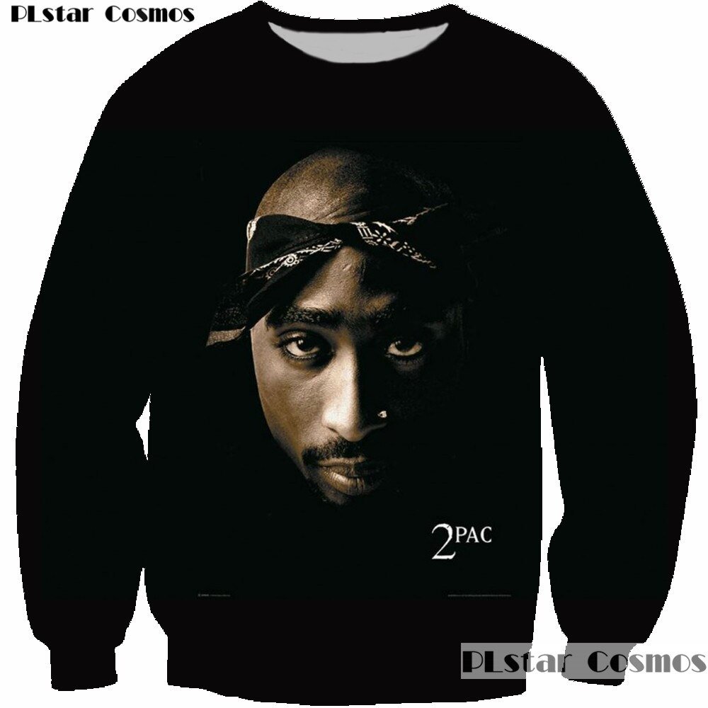 Plstar Cosmos Trui Hip Hop Rock Zanger Mannen Vrouwen Sweatshirt Hoodies 3D Print 2pac Tupac Shakur Lange Mouwen Kleding Plus