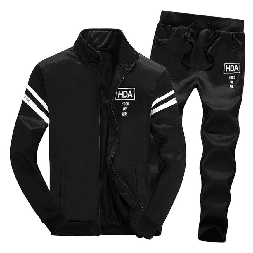 Hoodie Sets Heren Trainingspak 2 Stuks Set Mannen Rits Sweatshirt + Broek Casual Trainingspak Sportkleding Herfst Winter Set