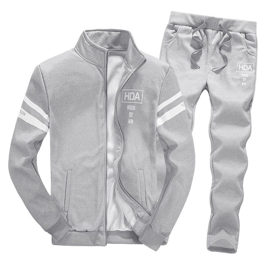 Hoodie Sets Heren Trainingspak 2 Stuks Set Mannen Rits Sweatshirt + Broek Casual Trainingspak Sportkleding Herfst Winter Set