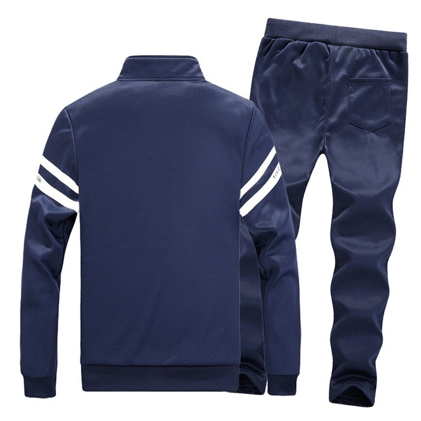Hoodie Sets Heren Trainingspak 2 Stuks Set Mannen Rits Sweatshirt + Broek Casual Trainingspak Sportkleding Herfst Winter Set